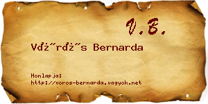 Vörös Bernarda névjegykártya